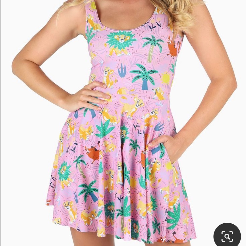 Lions cub pink skater dress